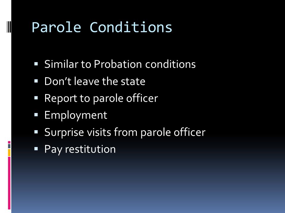 Overview of Probation and Supervised Release Conditions